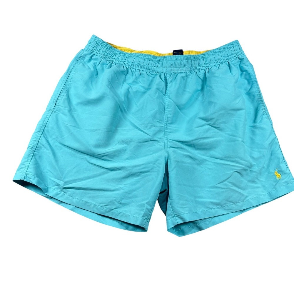 Polo Ralph Lauren Teal Blue Swim Trunks Shorts Outdoor‎ Hiking HTF Sz XXL